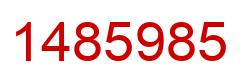 Número 1485985 imagen rojo