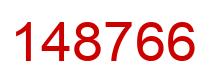 Number 148766 red image