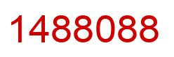 Number 1488088 red image