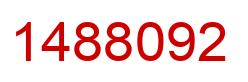 Number 1488092 red image