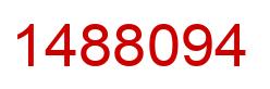 Number 1488094 red image