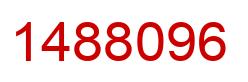 Number 1488096 red image