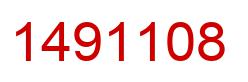 Number 1491108 red image