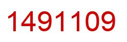 Number 1491109 red image