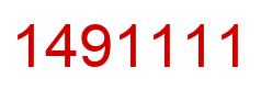 Number 1491111 red image