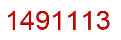 Number 1491113 red image
