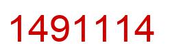 Number 1491114 red image