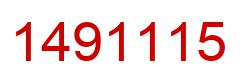 Number 1491115 red image