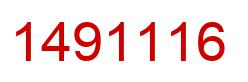 Number 1491116 red image