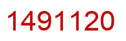 Number 1491120 red image