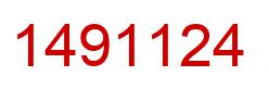 Number 1491124 red image