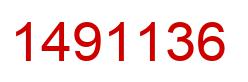 Number 1491136 red image