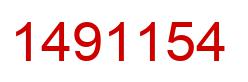 Number 1491154 red image