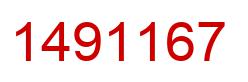 Number 1491167 red image