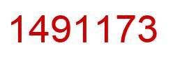 Number 1491173 red image