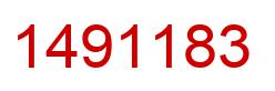 Number 1491183 red image