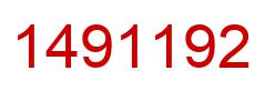 Number 1491192 red image