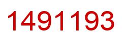 Number 1491193 red image