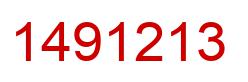 Number 1491213 red image