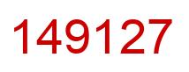 Number 149127 red image