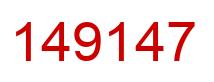 Number 149147 red image