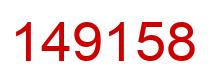 Number 149158 red image