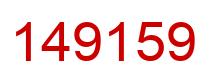 Number 149159 red image