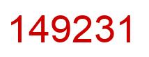 Number 149231 red image