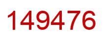 Number 149476 red image
