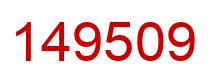 Number 149509 red image