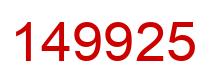 Número 149925 imagen rojo