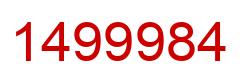 Number 1499984 red image