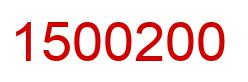 Número 1500200 imagen rojo