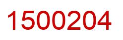 Number 1500204 red image