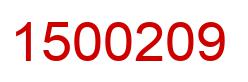 Number 1500209 red image
