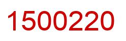 Number 1500220 red image