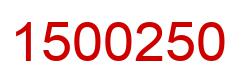 Number 1500250 red image