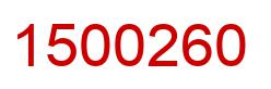 Number 1500260 red image