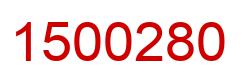 Number 1500280 red image