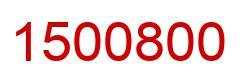Number 1500800 red image