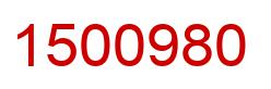 Number 1500980 red image