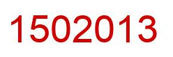 Number 1502013 red image