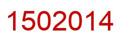 Number 1502014 red image