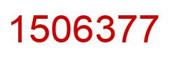 Number 1506377 red image