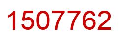 Number 1507762 red image