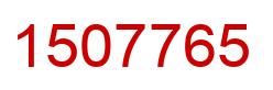 Number 1507765 red image