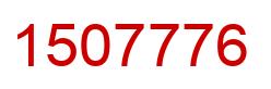 Number 1507776 red image