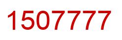 Number 1507777 red image