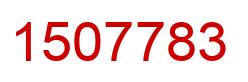 Number 1507783 red image