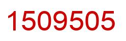 Number 1509505 red image